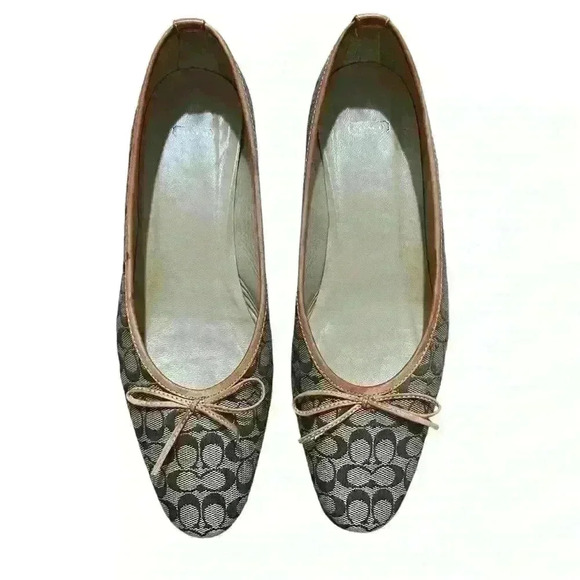 Coach Kathryn C Logo Ballet Kitten Heal Women’s Shoes Size 7.5 - Picture 1 of 14